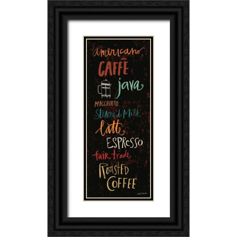 Fair Trade Panel I Black Ornate Wood Framed Art Print with Double Matting by Warrick, Cheryl