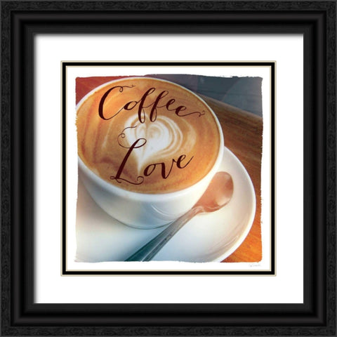 Coffee Love Black Ornate Wood Framed Art Print with Double Matting by Schlabach, Sue