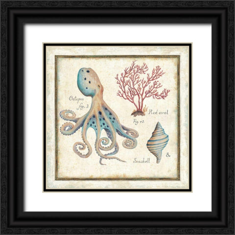 Oceanography I Black Ornate Wood Framed Art Print with Double Matting by Brissonnet, Daphne