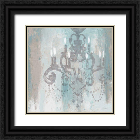 Candelabra Teal II Black Ornate Wood Framed Art Print with Double Matting by Wiens, James