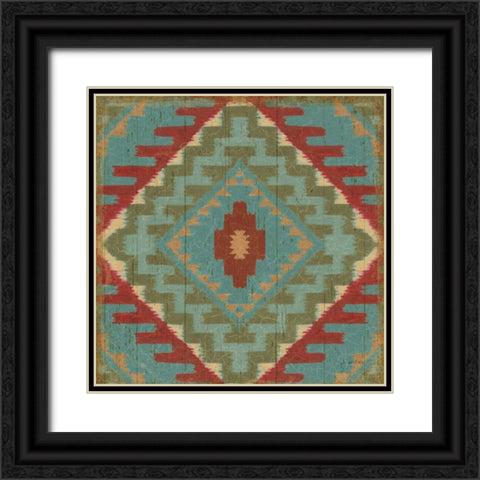 Country Mood Tile VII Black Ornate Wood Framed Art Print with Double Matting by Wiens, James