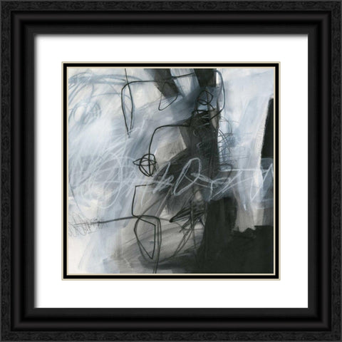 Whats Happening IV Black Ornate Wood Framed Art Print with Double Matting by Davies, Jane