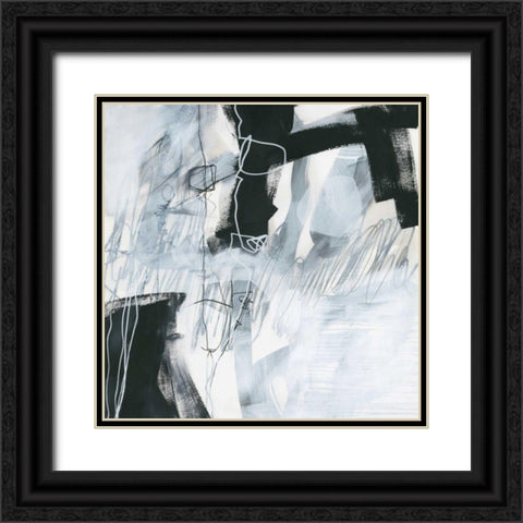Whats Happening V Black Ornate Wood Framed Art Print with Double Matting by Davies, Jane
