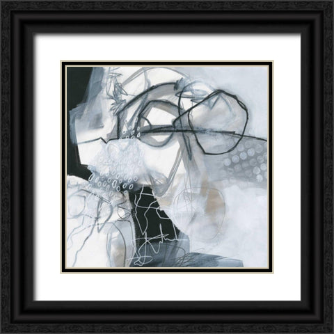 Whats Happening VI Black Ornate Wood Framed Art Print with Double Matting by Davies, Jane