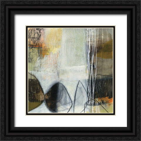 Abstract Pebble I Black Ornate Wood Framed Art Print with Double Matting by Davies, Jane