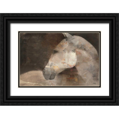 Looking Back Black Ornate Wood Framed Art Print with Double Matting by Hristova, Albena