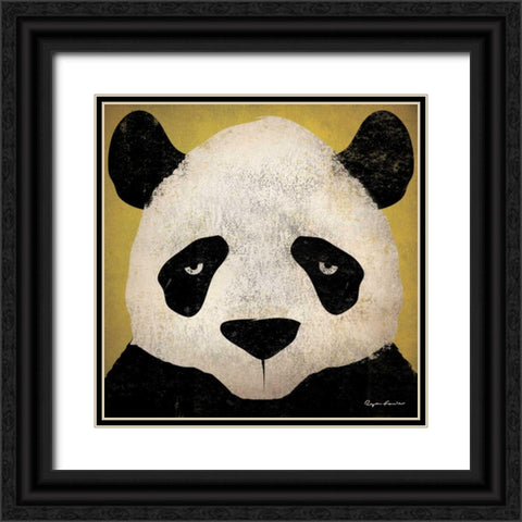 Panda Black Ornate Wood Framed Art Print with Double Matting by Fowler, Ryan