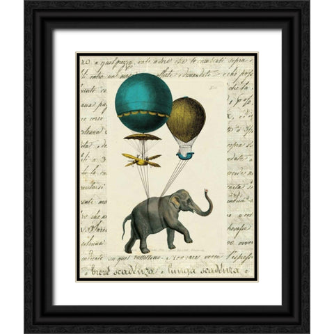 Elephant Ride I v.2 Black Ornate Wood Framed Art Print with Double Matting by Schlabach, Sue