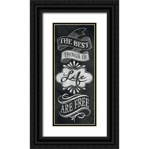 The Best Things in Life Black Ornate Wood Framed Art Print with Double Matting by Urban, Mary