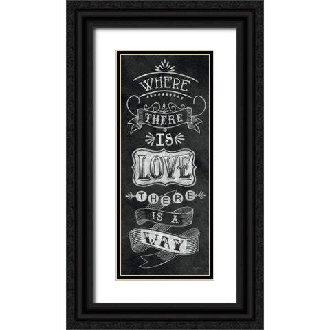 Where There is Love Black Ornate Wood Framed Art Print with Double Matting by Urban, Mary