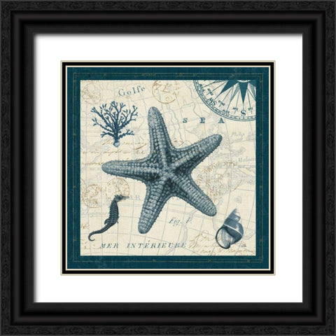 Ocean Life V Black Ornate Wood Framed Art Print with Double Matting by ERR, Pela