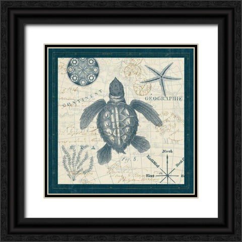 Ocean Life VI Black Ornate Wood Framed Art Print with Double Matting by ERR, Pela