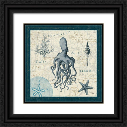 Ocean Life VII Black Ornate Wood Framed Art Print with Double Matting by ERR, Pela