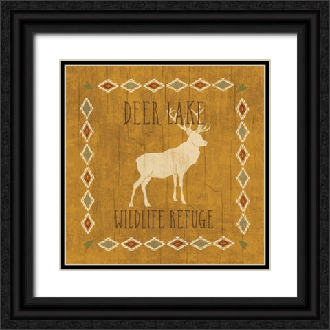 Lodge Resort III on Wood Black Ornate Wood Framed Art Print with Double Matting by Charron, Veronique
