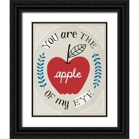 Apple of my Eye Black Ornate Wood Framed Art Print with Double Matting by Towne, Oliver