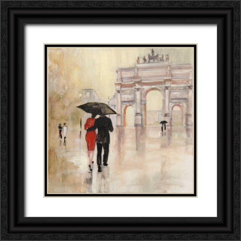 Romantic Paris II Black Ornate Wood Framed Art Print with Double Matting by Purinton, Julia