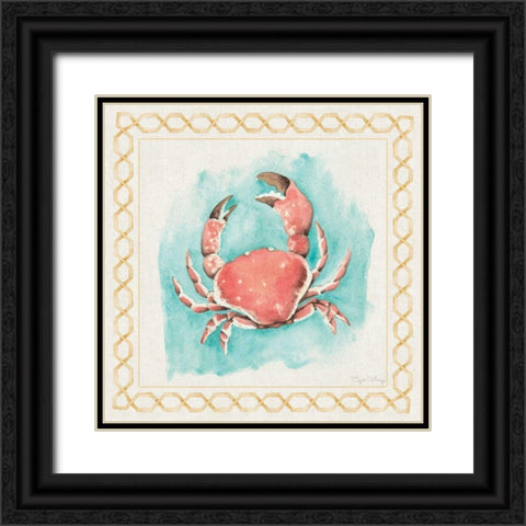 Coastal Mist Crab Black Ornate Wood Framed Art Print with Double Matting by DeNeige, Elyse