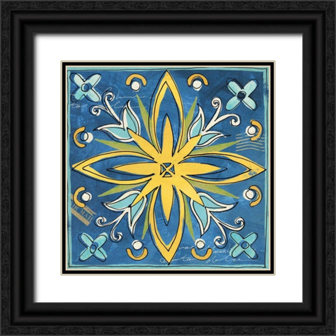 Tuscan Sun Tile I Black Ornate Wood Framed Art Print with Double Matting by Tavoletti, Anne