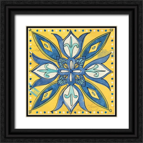 Tuscan Sun Tile II Black Ornate Wood Framed Art Print with Double Matting by Tavoletti, Anne