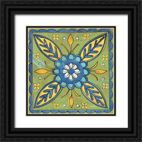 Tuscan Sun Tile III Black Ornate Wood Framed Art Print with Double Matting by Tavoletti, Anne