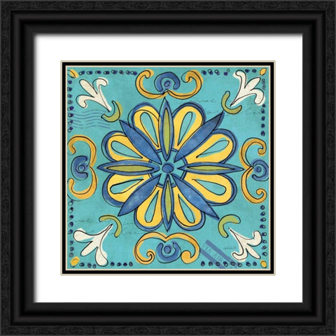 Tuscan Sun Tile IV Black Ornate Wood Framed Art Print with Double Matting by Tavoletti, Anne