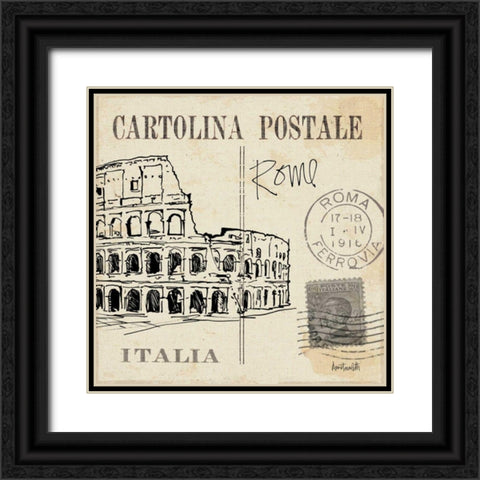 Postcard Sketches IV Black Ornate Wood Framed Art Print with Double Matting by Tavoletti, Anne