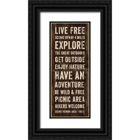 Simple Living Panel II Black Ornate Wood Framed Art Print with Double Matting by Mullan, Michael