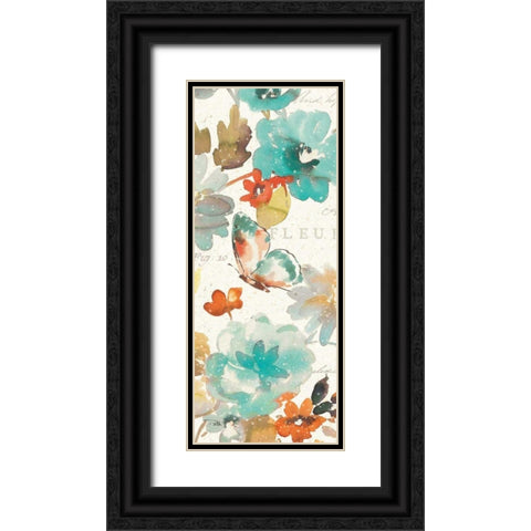 Natures Palette Panel I Black Ornate Wood Framed Art Print with Double Matting by Pela
