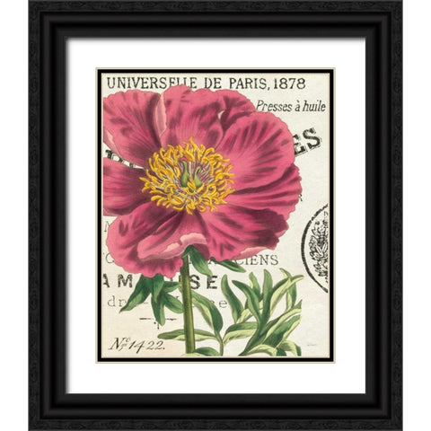 Peony Botany Black Ornate Wood Framed Art Print with Double Matting by Schlabach, Sue