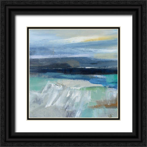 Wave Crop I Black Ornate Wood Framed Art Print with Double Matting by Vassileva, Silvia