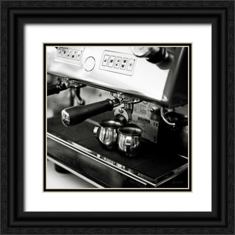 Coffeehouse I Black Ornate Wood Framed Art Print with Double Matting by Marshall, Laura