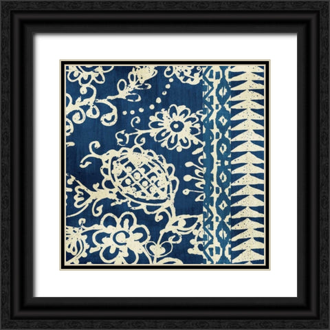 Bali Tapestry II Black Ornate Wood Framed Art Print with Double Matting by Wild Apple Portfolio