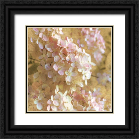 Gilded Hydrangea I Black Ornate Wood Framed Art Print with Double Matting by Schlabach, Sue