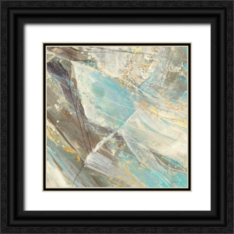 Blue Water I Black Ornate Wood Framed Art Print with Double Matting by Hristova, Albena