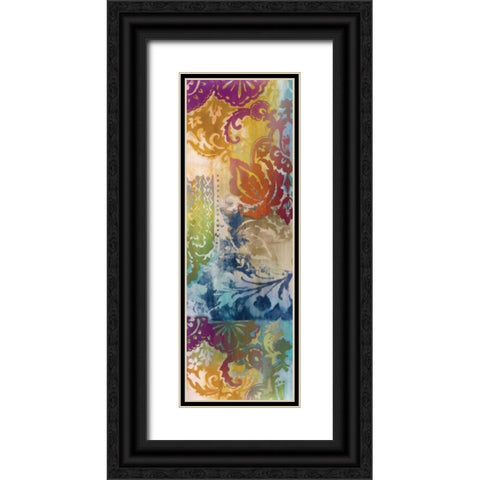 Persian Nights Panel I Black Ornate Wood Framed Art Print with Double Matting by Wild Apple Portfolio