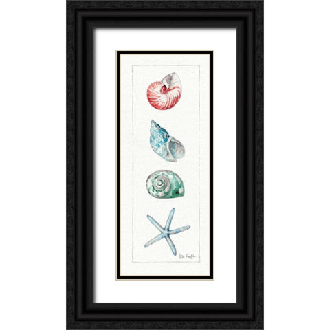 Sea Finds IV Black Ornate Wood Framed Art Print with Double Matting by Audit, Lisa