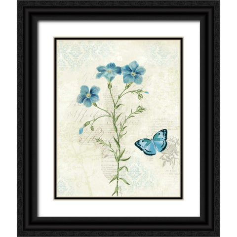 Booked Blue III Black Ornate Wood Framed Art Print with Double Matting by Pertiet, Katie