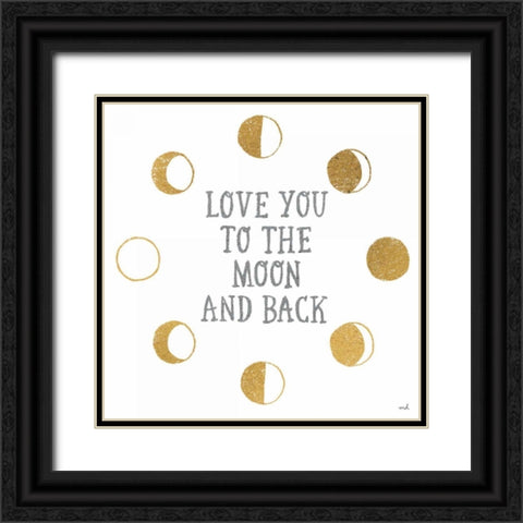 To the Moon Black Ornate Wood Framed Art Print with Double Matting by Hershey, Moira