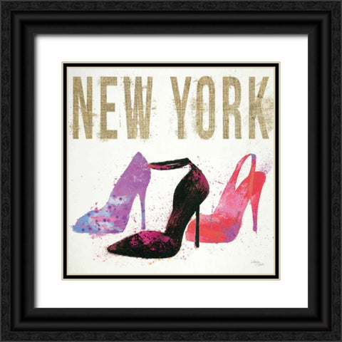 Moda Splash II Light Black Ornate Wood Framed Art Print with Double Matting by Wellington Studio