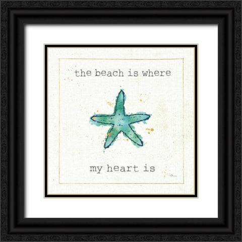 Sea Treasures III Black Ornate Wood Framed Art Print with Double Matting by Pela Studio