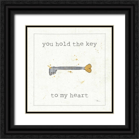 Love Notes IX Black Ornate Wood Framed Art Print with Double Matting by Pela Studio