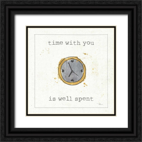 Love Notes X Black Ornate Wood Framed Art Print with Double Matting by Pela Studio