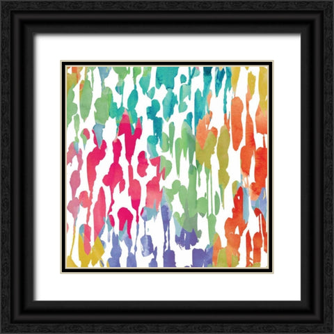 Splashes of Color III Black Ornate Wood Framed Art Print with Double Matting by Wild Apple Portfolio