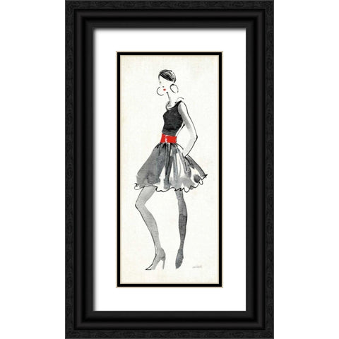 Red Flair I Black Ornate Wood Framed Art Print with Double Matting by Tavoletti, Anne