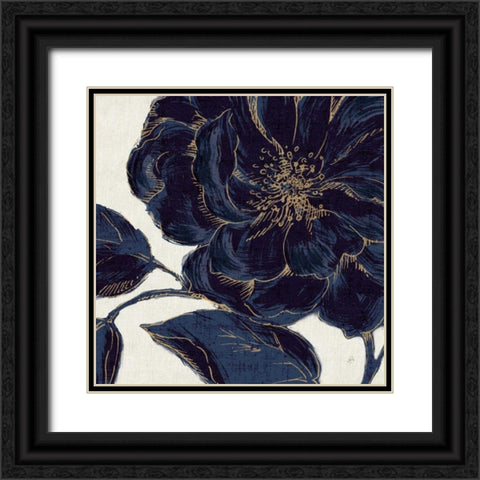 Indigo Garden II Black Ornate Wood Framed Art Print with Double Matting by Brissonnet, Daphne