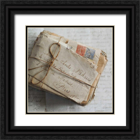 Love Letters II Black Ornate Wood Framed Art Print with Double Matting by Schlabach, Sue