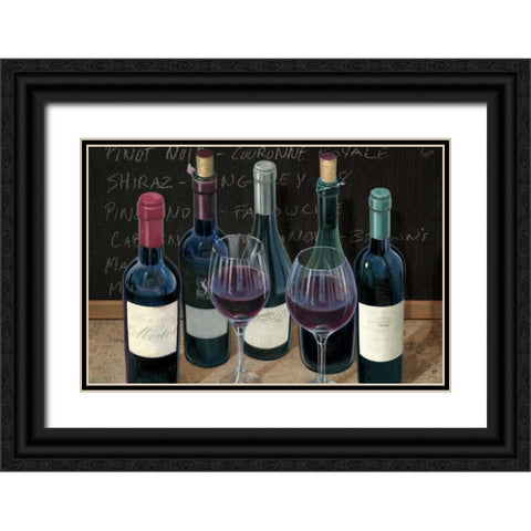 Wine Spirit I Black Ornate Wood Framed Art Print with Double Matting by Wiens, James