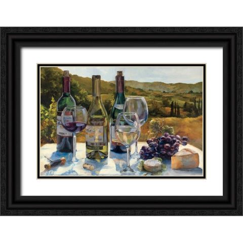 A Wine Tasting Black Ornate Wood Framed Art Print with Double Matting by Hageman, Marilyn