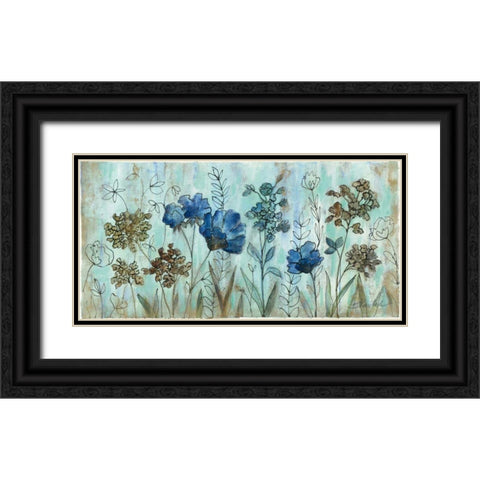 Botanical Trio I Black Ornate Wood Framed Art Print with Double Matting by Vassileva, Silvia