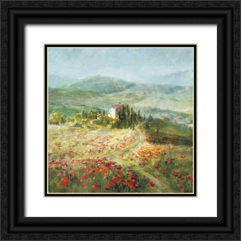 Summer in Provence  Black Ornate Wood Framed Art Print with Double Matting by Nai, Danhui